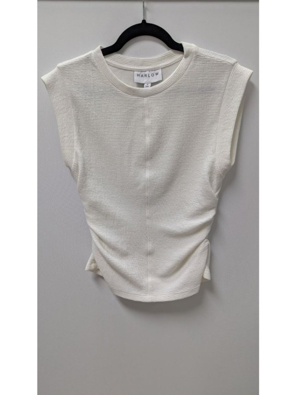 Harlow Ivory Waffle Knit Sleeveless Knit Top